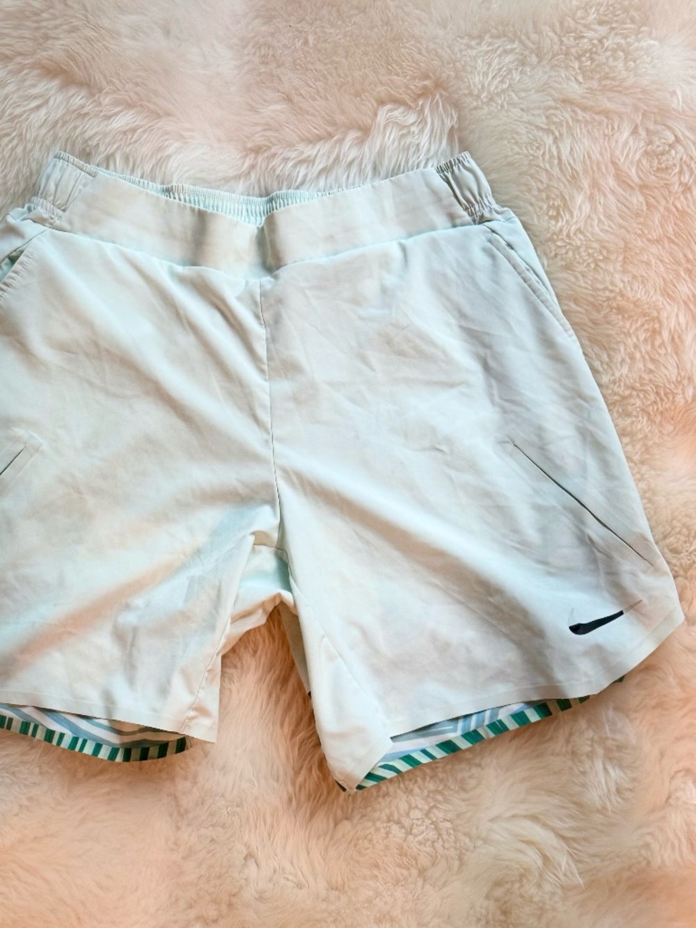 NIKE Court Roland Garros DV0704 Slam Tennis Shorts Green (M)
